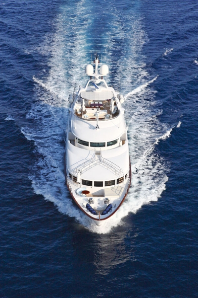 Harmony III Yacht Charter cruising aerial view
