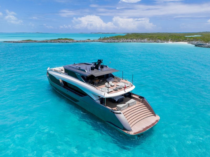 Maiora Exhuma 36.50 for sale Stern view from top abyacht.com