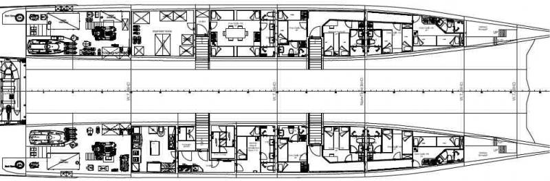 Catamaran M Steel:alu for sale Crew area abyacht.com